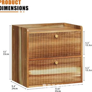Boîte à pain en bois Saint Beauty à double couche pour le rangement du pain et des aliments sur le bureau ou dans l'armoire de cuisine - Product Image 4