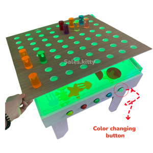 <span class=keywords><strong>Table</strong></span> lumineuse sensorielle LED éducative pour enfants, activité d'apprentissage visuel STEM, jeu de changement de couleur, panneau lumineux LED DIY pour la maternelle - Product Image 3