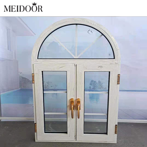 Cửa sổ nhôm hiện đại với thiết kế vòm nướng sắt phá vỡ nhiệt tùy chỉnh cửa sổ nhà thờ kính cửa sổ vòm - Product Image 4