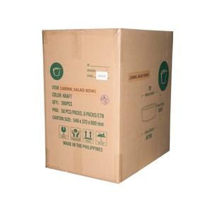 Fabricante personalizado desechable grado alimenticio 1300ml ensalada Kraft tazón de papel ensaladeras tazón de sopa embalaje de papel Filipinas - Product Image 6