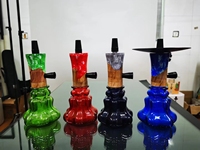 Portable métal verre narguilé shisha en bois mini taille narguilé ensemble tarvel shisha sheesha chicha fumer narguilé verre shisha