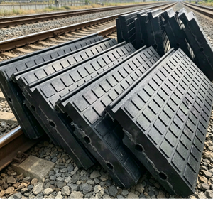Placa de Cruce Ferroviario de Goma Resistente a Impactos Personalizada, Placa de Inserción P60 Fabricada en China para Equipos Ferroviarios - Product Image 1