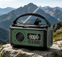Radio d'urgence solaire à manivelle 10000mAh avec alarme SOS multifonction, lampe torche LED, radio AM/FM, sortie 5V3A