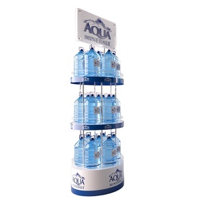 Botellero de agua personalizado de 3 niveles con suelo de metal y galones - Product Image 1