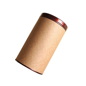 Vendita calda scatola di imballaggio a tubo tondo con logo personalizzato carta da tè Caddy con coperchio scatola da tè contenitore per tè - Product Image 1