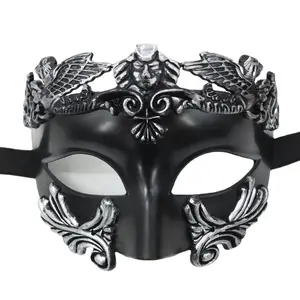 Egypt Style Men's Greek Roman Venetian Lace PVC Half Face Masquerade Mask High Quality Cosplay Costume Halloween Party Favors