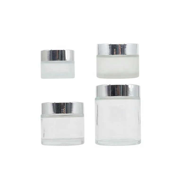 glass cream clear eco friendly cosmetic containers and packaging 2 oz 100ml glass jars with cover body butter jars luxury