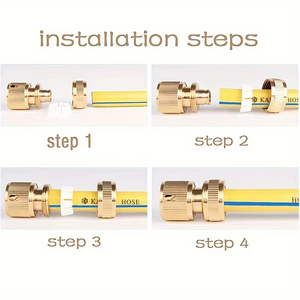 3/4 Inch Y Brass Quick Connector <strong>Set</strong> for Garden <strong>Hose</strong> Pipes Copper Material Plastic Shut off Fitting Painted Surface Treatment - Product Image 5