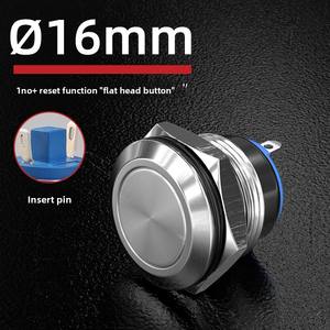 HBan สวิตช์ปุ่มกดกันขโมย/ป้องกันการกระจายสินค้าหนัก16/19/22มม. มีคุณภาพดี IP65สแตนเลส5A 250V - Product Image 2