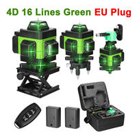 Meilleure Vente Niveleur Laser 4D 16 Lignes Auto-Nivelant 360°, Mesure Précise Intérieure et Extérieure, Tension 100-240V