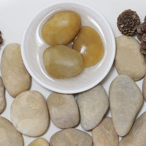 Ciottoli gialli decorativi naturali ciottoli di pietra di <span class=keywords><strong>fiume</strong></span> di qualità all'ingrosso della fabbrica - Product Image 4