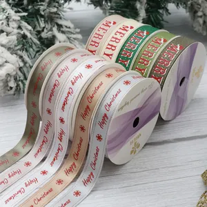 메리 크리스마스 상자 포장 축제 장식 포장 베이킹 공예 활 금박 인쇄 장식 리본 세트 화환