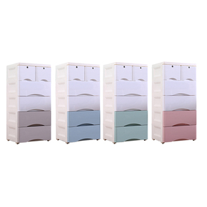 Commode en <span class=keywords><strong>plastique</strong></span> coloré à empiler, meuble de rangement pour enfants, à 2/4/5/<span class=keywords><strong>6</strong></span> couches - Product Image 6