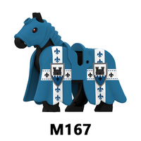 Cheval de guerre médiéval, cadeaux DIY, blocs de construction éducatifs en plastique compatibles avec les figurines d'anime, collection pour enfants, jouets pour enfants