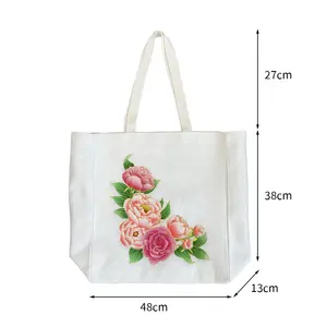 Subbank-bolsas de lino reutilizables para comestibles, bolsas de mano impresas de alta calidad por sublimación, plegables, en blanco, 38x48cm, venta al por mayor