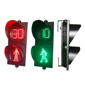 图明100毫米红绿发光二极管行人交通信号灯便携式交通灯智能发光二极管交通灯上市