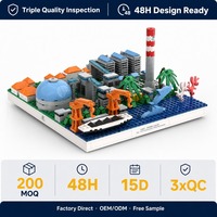 Kit de Modélisme Environnemental : Briques de Construction en Plastique, Scènes Miniatures, Jouet Artisanat, Fournisseur Direct d'Usine