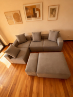 L-förmiges Modulares Kombiniertes Kompressions-Sofa-Set - Verwandelbar in Verschiedene Sofabettformen Wohnzimmermöbel.