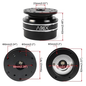 Base de volant Anx 63 mm à entraînement direct et à dégagement rapide pour simulateur de course Moza M10 - Product Image 1