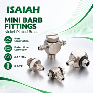 Raccordi Pneumatici di Alta Qualità Marca ISAIAH Certificati ISO9001:2015, <span class=keywords><strong>Mini</strong></span> Giunti d'Aria Diritti in Ottone Nichelato - Product Image 1