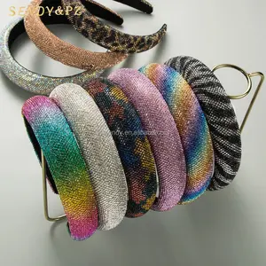 New Design Shiny Full Rhinestone Headbands Luxury Sponge Hair Hoop Women Headband Glitter Hair Accessories