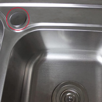 Cubierta para Orificio de Grifo de Cocina Jutye, Tapón para Orificio de Grifo de Fregadero, Cubierta de Metal Cepillado, Tapón de Acero Inoxidable, Cubierta para Orificio de Fregadero de Cocina