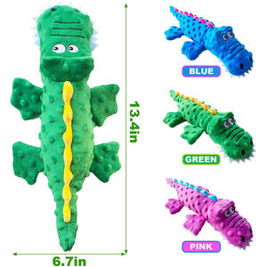 Peluche froissée pour chiot dentition alligator mâcher peluche petits chiens moyens jouets Crocodile grinçant - Product Image 4