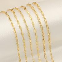 Chaîne de lèvre à motifs en or rempli 14K exquise, chaîne d'ancre marine pour bracelet permanent, fabrication de bijoux, accessoires DIY