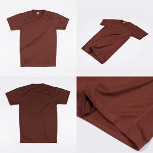 เสื้อยืดผ้าฝ้ายโพลีโทนสีเอิร์ธโทนสีเข้มมาตรฐานจากประเทศไทย - Product Image 4