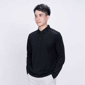 Camiseta Polo de Manga Larga con Media Cremallera de Secado Rápido y Corte Ajustado para Hombre, Talla Grande, Informal, Deportiva, para Gimnasio, con Logotipo Personalizado, Lisa - Product Image 6