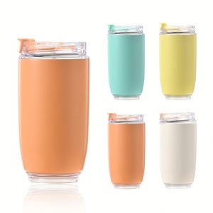 Wholesale Custom Logo Portable Simple Insulated <b>Double</b> <b>Wall</b> Tumbler Stainless Steel Travel Mug Office Coffee Cup With Lid - Product Image 1