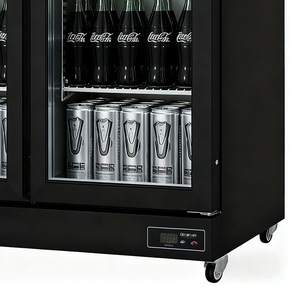 Double Door Air Beverage <b>Cooler</b> Large Capacity Glass Fridge Digital Control Adjustable Shelves for <b>Drinks</b> Bar Counter YPS-PJ02 D - Product Image 3