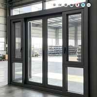 Ventana Abatible de Aluminio con Marco Delgado, Triple Cristal Low-E con Rotura de Puente Térmico para Villa Moderna