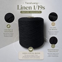 Chunky Linen Blend Yarn 1/19s Textured Dyed Breathable Knitting Yarn for Sweater Cardigan Shawl Scarf Warm Cozy Soft
