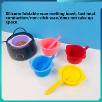 Bol en silicone pliable résistant aux hautes températures pour la fusion de cire, pour l'épilation et l'utilisation de masques, design minimaliste moderne