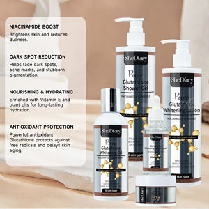 Aydınlatma beyazlatma için özel etiket çift glutatyon vücut cilt bakımı niasinamid Arbutin maddeler ile karanlık noktalar kaldırır - Product Image 4