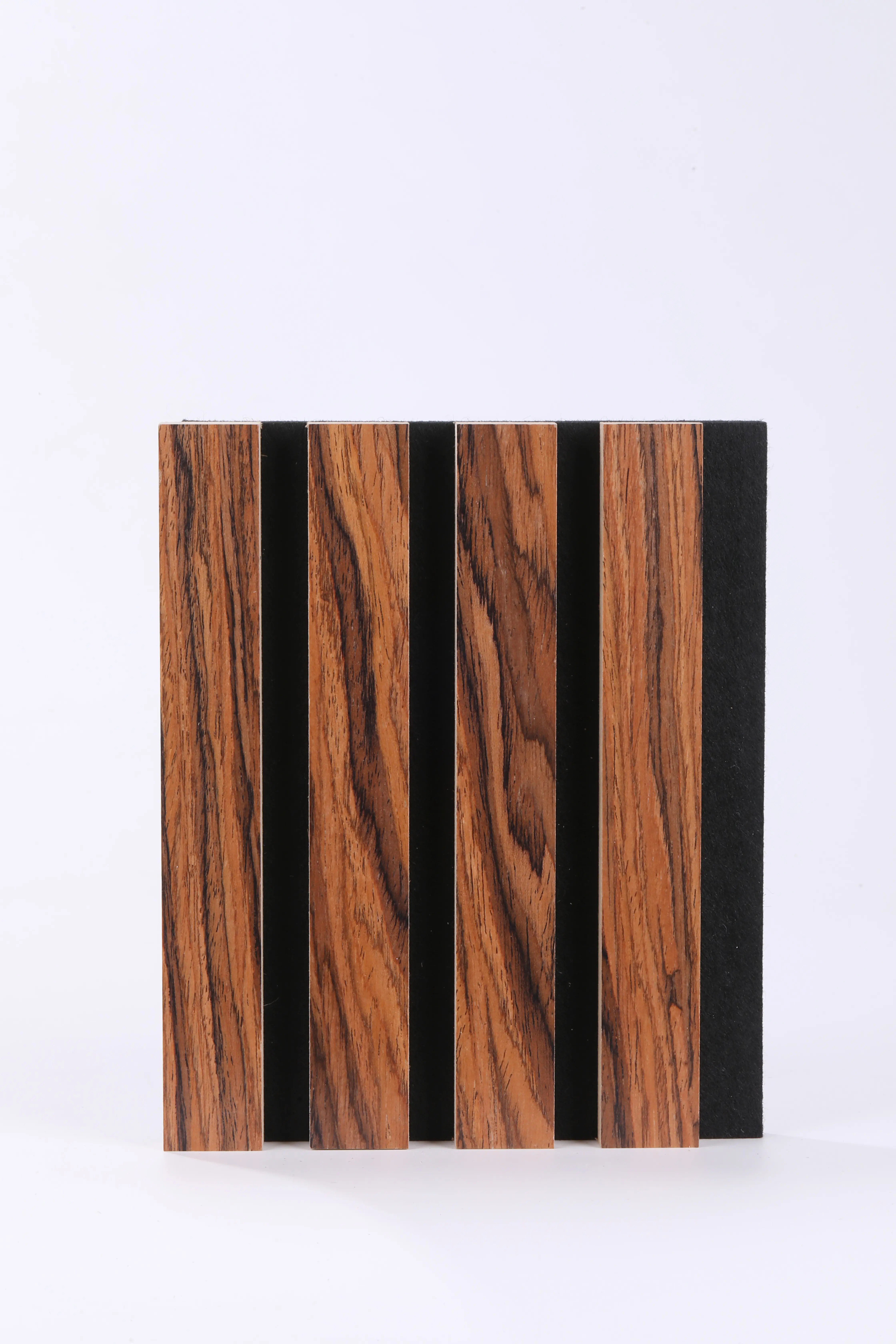 Gỗ Veneer Acoustic tấm thiết kế gỗ đá đen tường âm thanh bằng chứng tường Bảng điều khiển