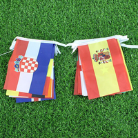 Drapeau suspendu en polyester pour l'extérieur, bannière décorative de pays du monde entier, drapeaux de pays pour la Coupe du Monde de football 2026, guirlande de drapeaux