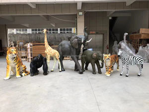 Estatuas de tigre grandes de fibra de vidrio de buena calidad, modelos de animales realistas artificiales de tamaño real para decoración al aire libre, artesanías de resina - Product Image 6