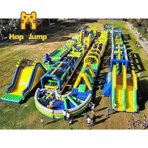 exciting inflatable large assault obstacle courses inflatable amusement park funny playground maze for rental