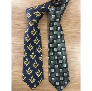 Masonic Regalia <b>Tie</b> 100% <b>Silk</b> Black and White with G Logo Freemason Accessory - Product Image 6