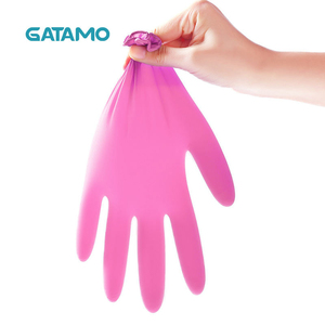 G21 100 pièces Gatamo Lot en vrac de gants de tatouage en nitrile jetables roses sans <span class=keywords><strong>poudre</strong></span> avec certification EN374 CE - Product Image 2