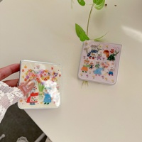 Funda Personalizada con Diseño Floral de Gatos para Samsung Galaxy Z Flip 8 7 6 5, Estampado de Flores Estéticas, Cubierta Protectora con Gatito Adorable