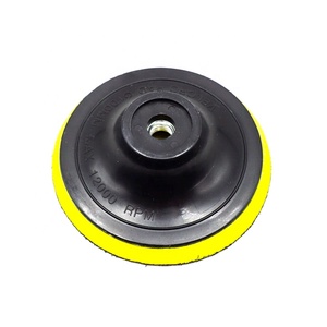 แผ่นขัดฟองน้ำสีดำ5 "125มม. แผ่นขัดแบบกลมตะขอและห่วงสำหรับเครื่องมือไฟฟ้า - Product Image 2