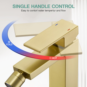 Mitigeur de bidet de salle de bain de haute qualité en acier inoxydable 304, design moderne, avec buse carrée réglable - Product Image 2