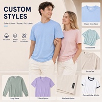 T-shirt unisexe personnalisé avec logo – Couleurs variées, tissu technique doux de qualité supérieure, col rond vierge pour impression, vêtements de marque, vente en gros OEM