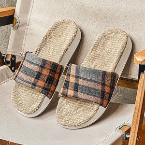 Chaussons d'intérieur antidérapants pour couple, en EVA, coton et chanvre, pour femme - Product Image 3