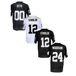 Vente de gros Maillots de football américain cousus 34 Bo <span class=keywords><strong>Jackson</strong></span> 75 Howie Long 00 Otto 12 Stabler 24 Woodson 32 <span class=keywords><strong>Allen</strong></span> - Product Image 3