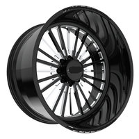 SL 26X12 20X12 20X10 24X14 Roda Truk Tempa Super Single Custom yang Dipoles dengan 8X170 6X139.7 untuk Ford F250 Silverado 1500