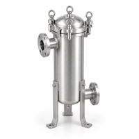 Système de filtration à sacs en acier inoxydable industriel efficace, grande surface de filtration pour un débit rapide